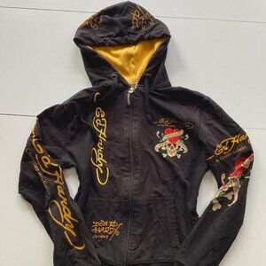 Ed Hardy Women's Black and Multi Hoodies
